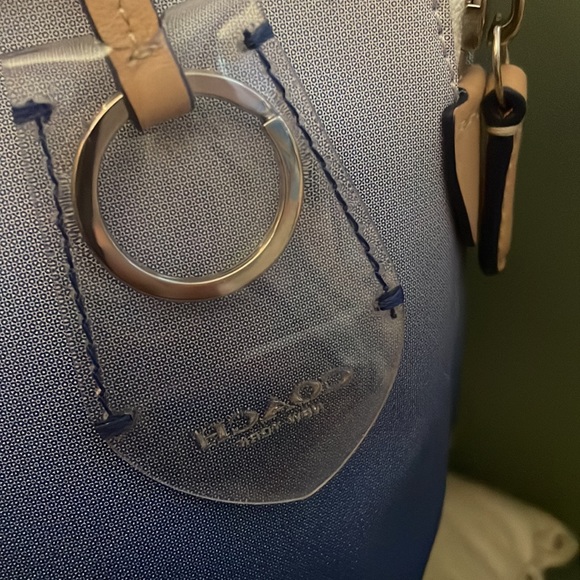 Coach Cora Peyton Porcelain Blue Ombré Satchel🔹FIRM🔹 - Picture 5 of 16